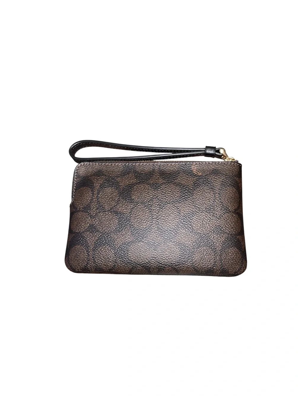 COACH COSMIC CORNER ZIP WRISTLET IN SIGNATURE CANVAS